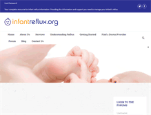 Tablet Screenshot of infantreflux.org